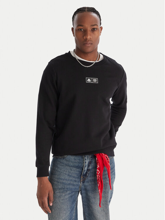 Kappa Kappa Sudadera Authentic Nymphe 321Y1MW Negro Comfort Fit