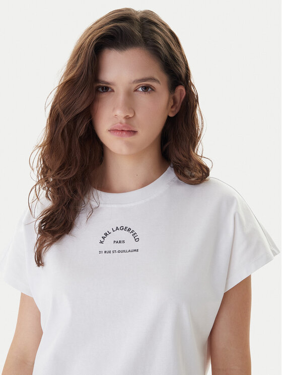 KARL LAGERFELD KARL LAGERFELD Camiseta B1W17032 Blanco Relaxed Fit