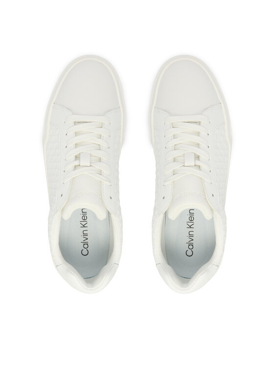Calvin Klein Snīkeri Calvin Klein Chunky Cupsole Laceup Lth Aop YW0YW02058 Melns
