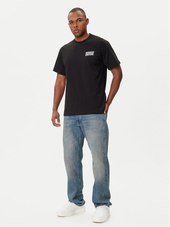 Versace Jeans Couture Versace Jeans Couture Camiseta 79GAHP10 CJ01P Negro Regular Fit