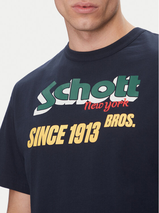 Schott NYC Schott NYC Camiseta TSTRAVIS Azul marino Regular Fit
