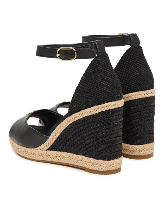 Tommy Hilfiger Espadrile Tommy Hilfiger Plate High Wedge Espad FW0FW09517 Negru
