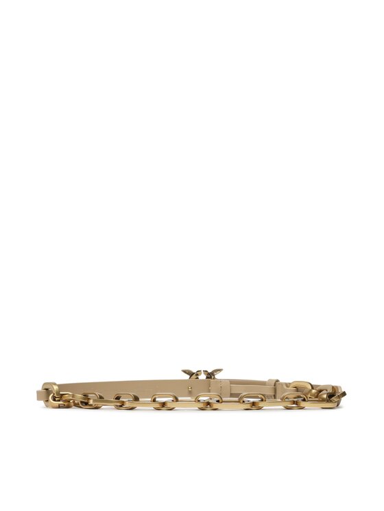PINKO Жіночий ремінь Pinko Love Day Macro Chain H2 Belt PE 23 PLT01 100139 A0F1 Бежевий