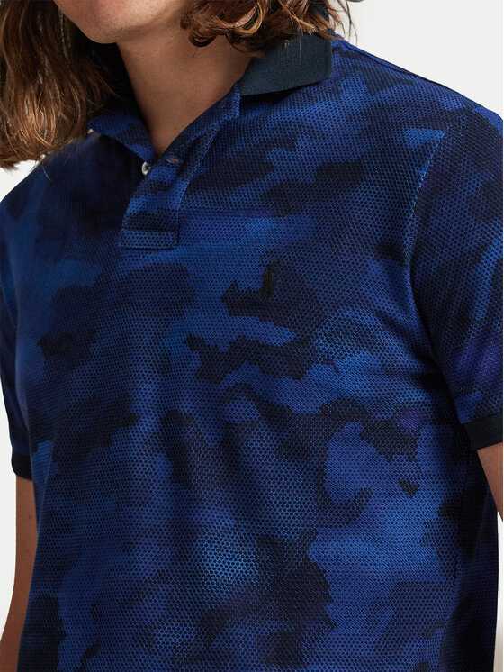 Polo Ralph Lauren Polo Ralph Lauren Поло 710P04010001 Cиній Custom Slim Fit