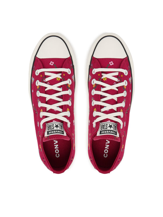 Converse Sportbačiai Converse Chuck Taylor All Star Lift Platform Embroidered Floral Patchwork A15535C Vyšninė