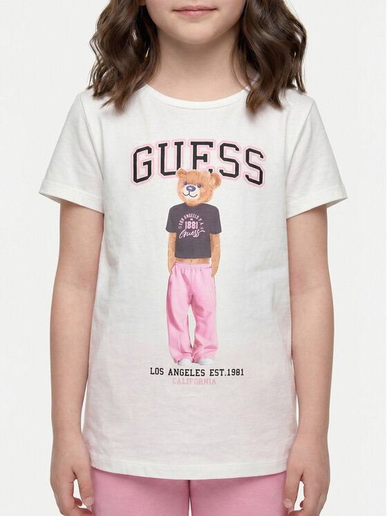 Guess Guess Marškinėliai J6YI08 K3710 Balta Regular Fit