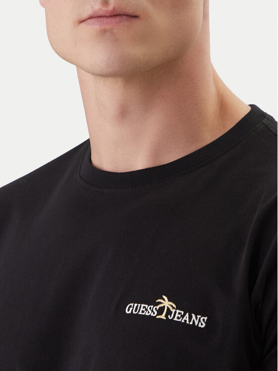 Guess Jeans Guess Jeans Футболка M6GIB7 K8HM0 Чорний Regular Fit