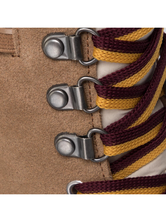 Tommy Hilfiger Botines planos Tommy Hilfiger Sporty Outdoor Mid Heel Lace Up FW0FW04341 Marrón