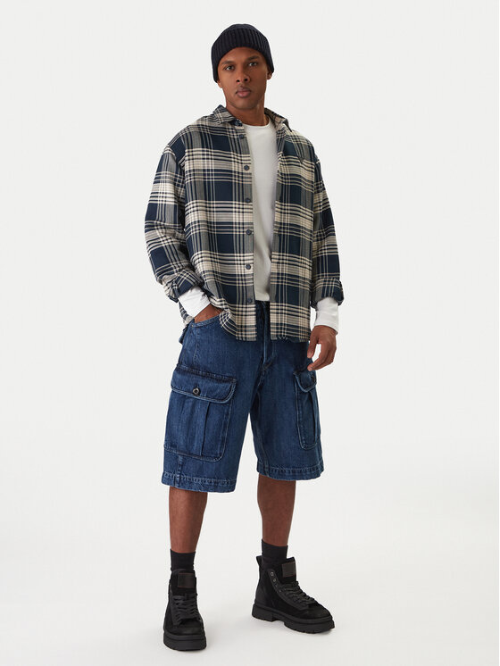G-STAR G-Star Raw Pantaloncini di jeans Bend 3D Cargo D26528-D788 Blu scuro Relaxed Fit