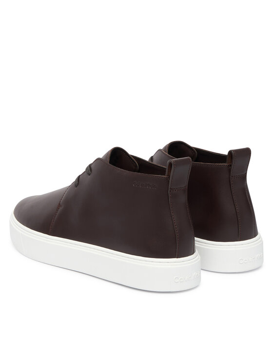 Calvin Klein Sneakers Calvin Klein Hybrid Clean Cup Mid Boot Lth HM0HM02010 Vișiniu
