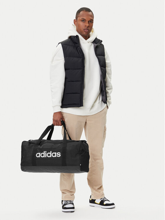 adidas Сумка adidas Linear Duffel Medium JD9555 Чорний