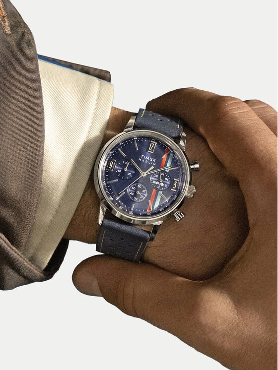 Timex Ρολόι Timex Marlin® Chronograph TW2W99000 Ασημί