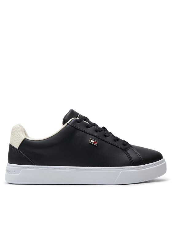 Tommy Hilfiger Snīkeri Tommy Hilfiger Flag Court Sneaker FW0FW08072 Melns
