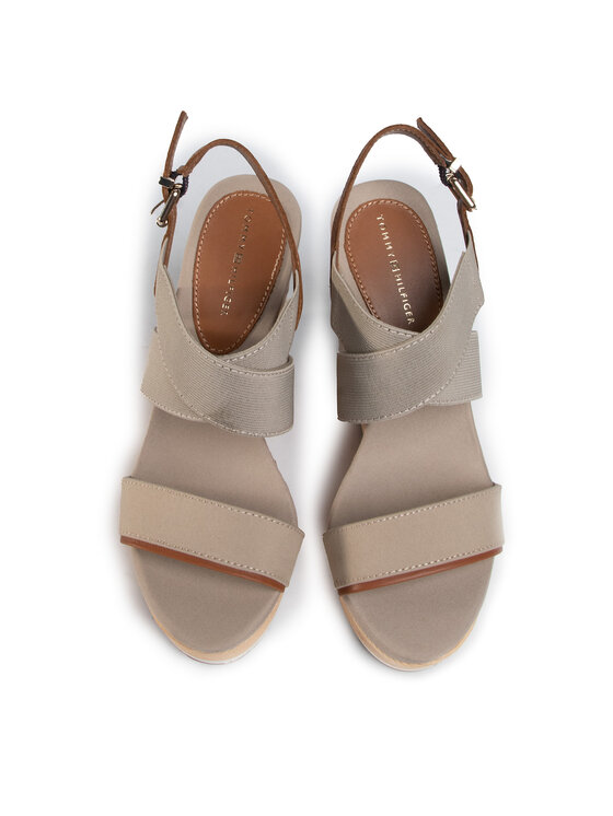 Tommy Hilfiger Sandali Tommy Hilfiger Th Hardware Basic High Wedge FW0FW04731 Grigio