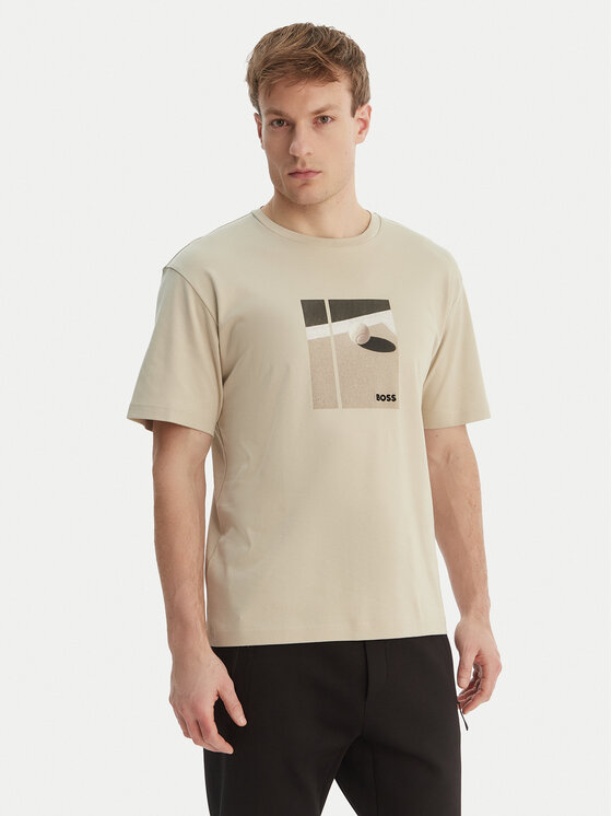BOSS BOSS Camiseta Join 50554365 Beis Regular Fit