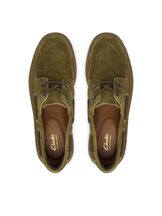 Clarks Туфлі Clarks Cleyhill Boat 26327952 Зелений