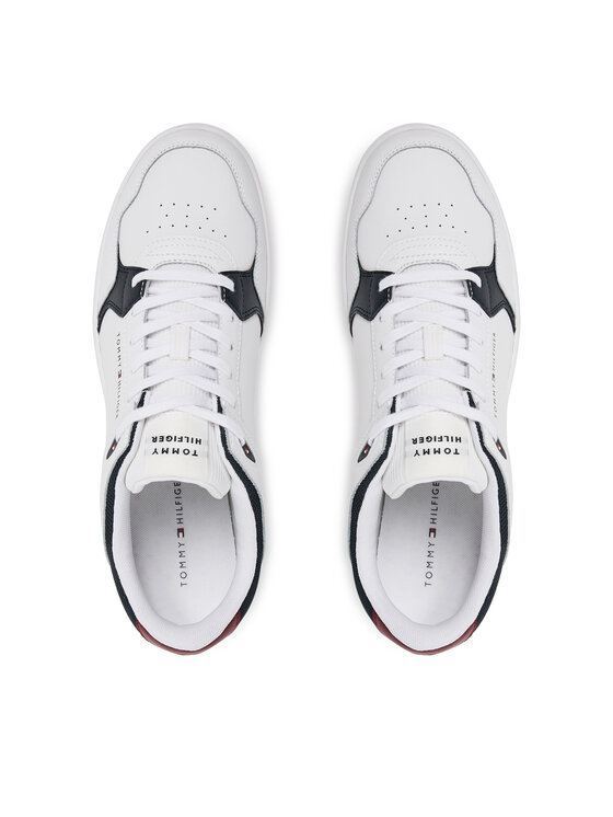 Tommy Hilfiger Tenisice Tommy Hilfiger Th Basket Core Lite Lth Mix FM0FM05518 Bijela