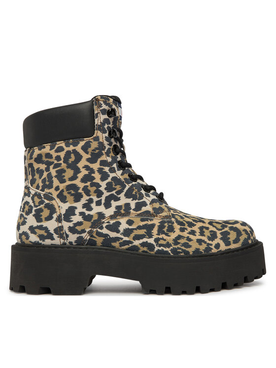Tommy Jeans Trzewiki Tommy Jeans Tjw Platform Cheetah Boots EN0EN03140 Brązowy