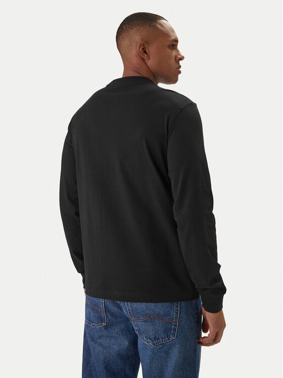 Napapijri Napapijri Longsleeve S-Box Logo NP0A8BC5 Чорний Regular Fit