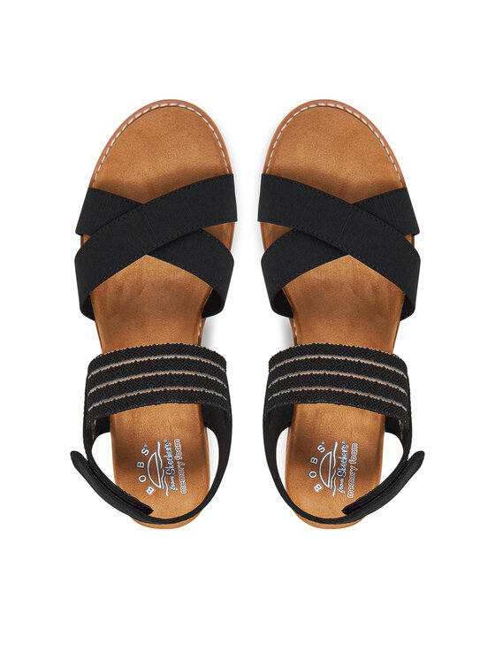Skechers Sandály Skechers BOBS Desert Kiss-Shore Enough 114130/BLK Černá