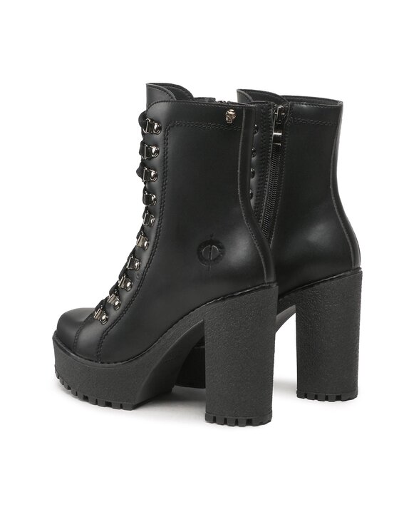 Altercore Šnurovacia obuv Altercore Angelina Vegan Čierna