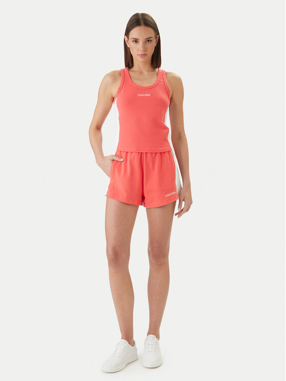 Calvin Klein Swimwear Calvin Klein Swimwear Marškinėliai LV00Q61152 Rožinė Slim Fit