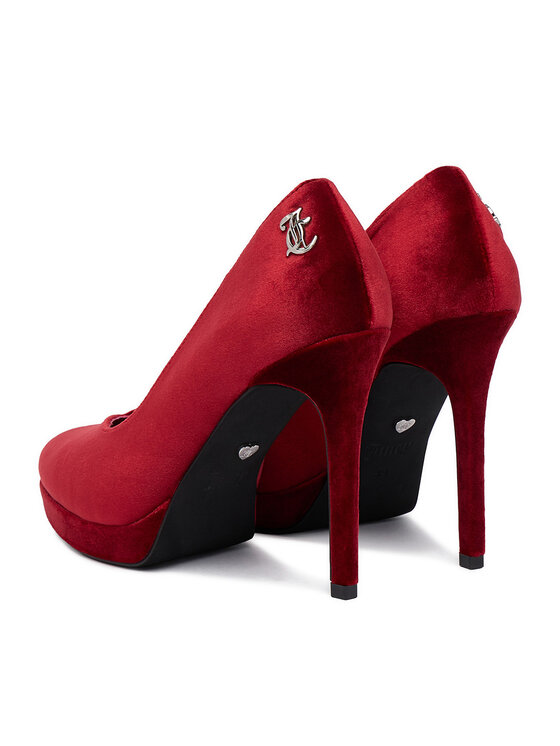 Juicy Couture Štikle Juicy Couture EO-C5168-1 Tamnocrvena