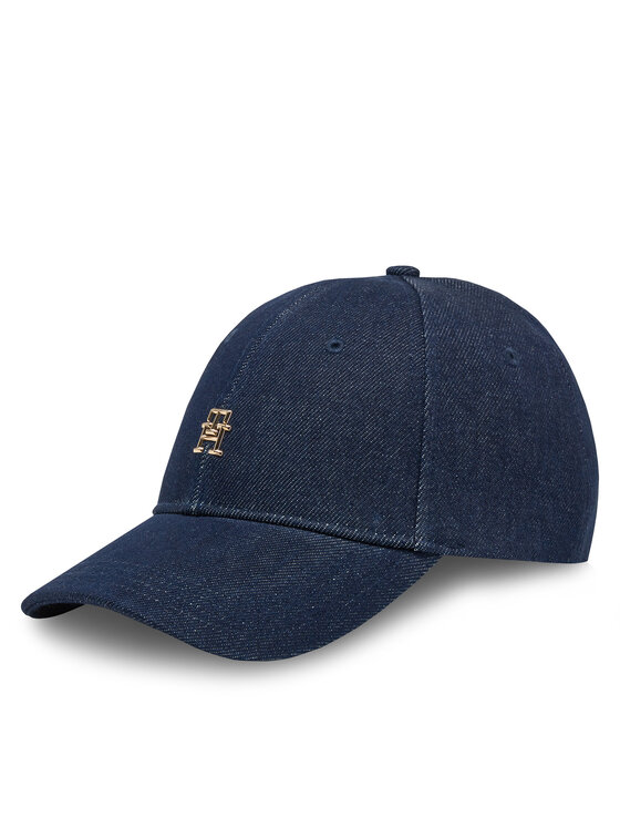 Tommy Hilfiger Kapa s šiltom Tommy Hilfiger Elevated Chic Denim AW0AW17137 Mornarsko modra