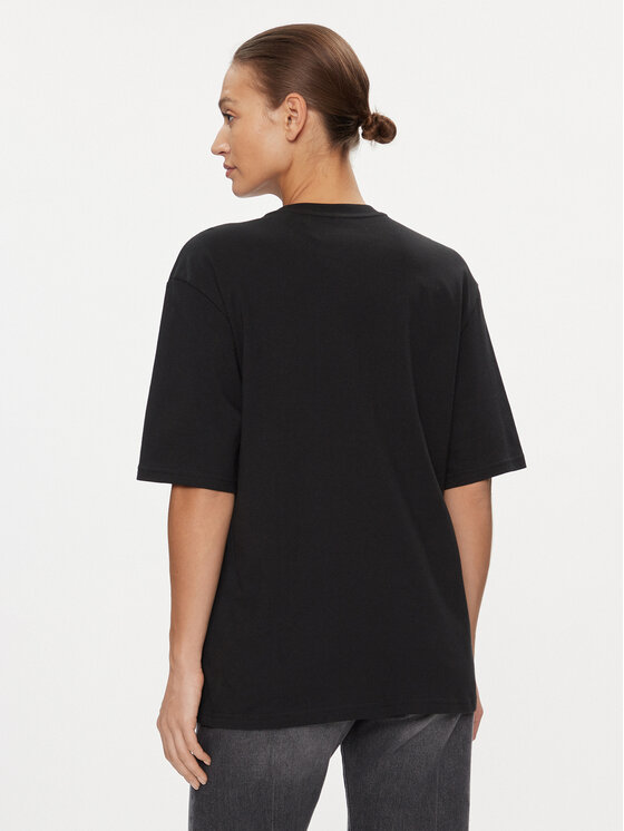 adidas adidas Majica Essentials Big Logo Boyfriend T-Shirt HR4931 Črna Loose Fit