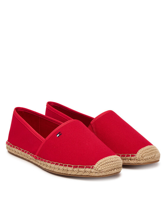 Tommy Hilfiger Espadrile Tommy Hilfiger Flag Canvas Espadrille FW0FW08541 Roșu