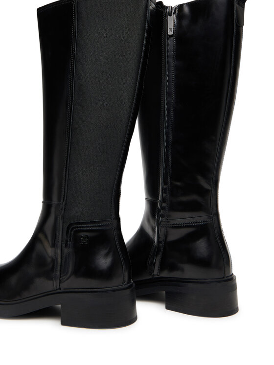 Tommy Hilfiger Cizme Tommy Hilfiger Th Minimal Abrasivato Long Boot FW0FW08979 Negru