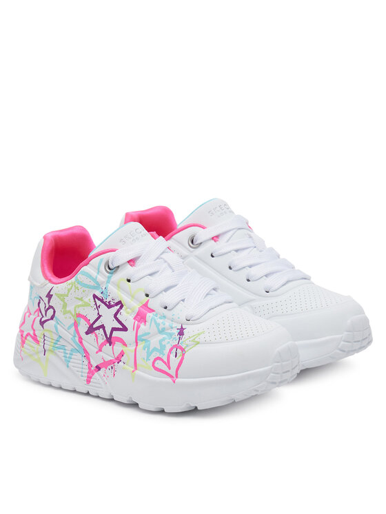 Skechers Sneakers Skechers Uno Lite - My Drip 310391L/WMN Bianco
