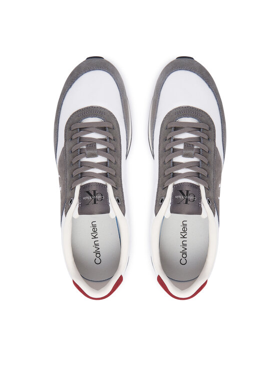 Calvin Klein Сникърси Calvin Klein Retro Runner Band Lth-Su HM0HM02212 Сив