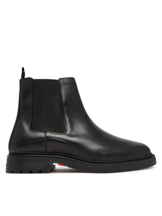 Tommy Hilfiger Chelsea Tommy Hilfiger Corporate Casual Lth Chelsea FM0FM05966 Nero