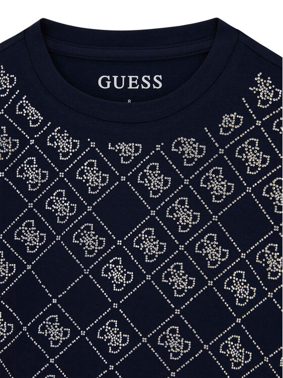 Guess Guess Majica J6GI05 K6YW4 Mornarsko modra Boxy Fit