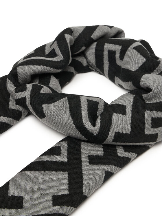 Tommy Hilfiger Fular Tommy Hilfiger Th Monogram Heavy Scarf AW0AW18051 Negru