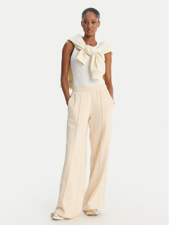 Kappa Kappa Pantalones de chándal Banda Malorie 37256WW Crema Regular Fit