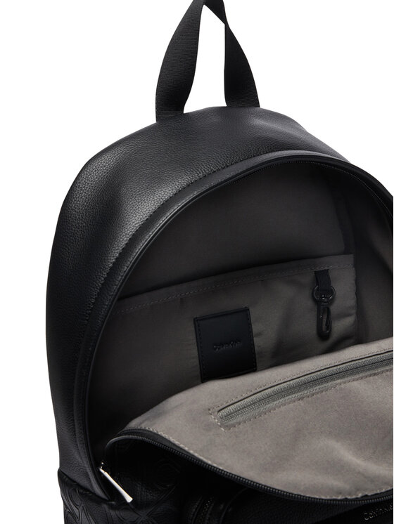 Calvin Klein Rucsac Calvin Klein Emblem Aop Deboss Round Backpack LV04D3560G Negru