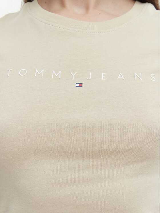 Tommy Jeans Tommy Jeans Camiseta DW0DW18398 Beige claro Slim Fit