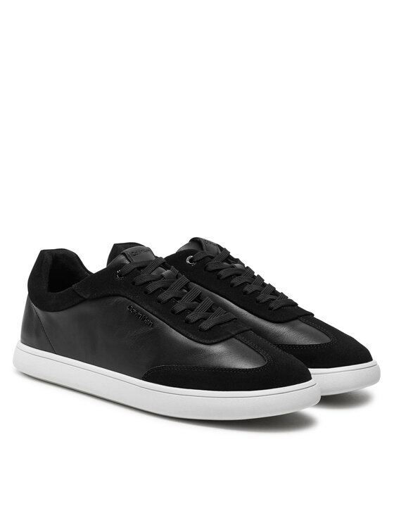 Calvin Klein Сникърси Calvin Klein Cupsole Lace Up - Lth Sue Mix HW0HW02435 Черен