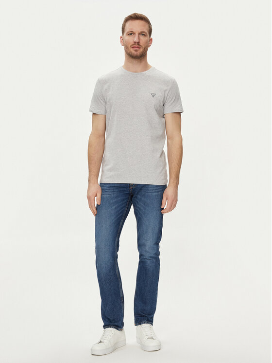 Guess Guess Футболка Caleb U97M00 KCD31 Сірий Slim Fit