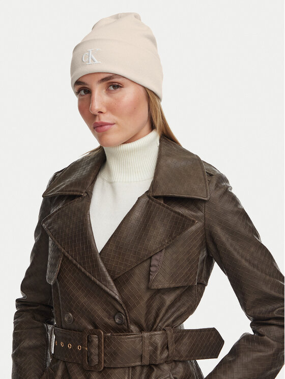 Calvin Klein Čiapka Calvin Klein Fine LV04F8098G Krémová