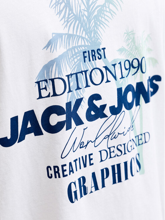 Jack & Jones Jack & Jones Camiseta Gradient Print 12288094 Blanco Regular Fit