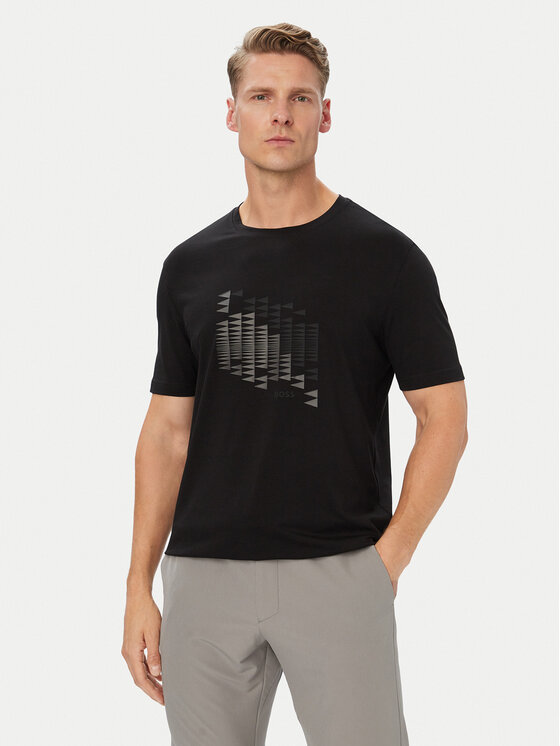 BOSS BOSS Camiseta Network Flag 50566853 Negro Regular Fit