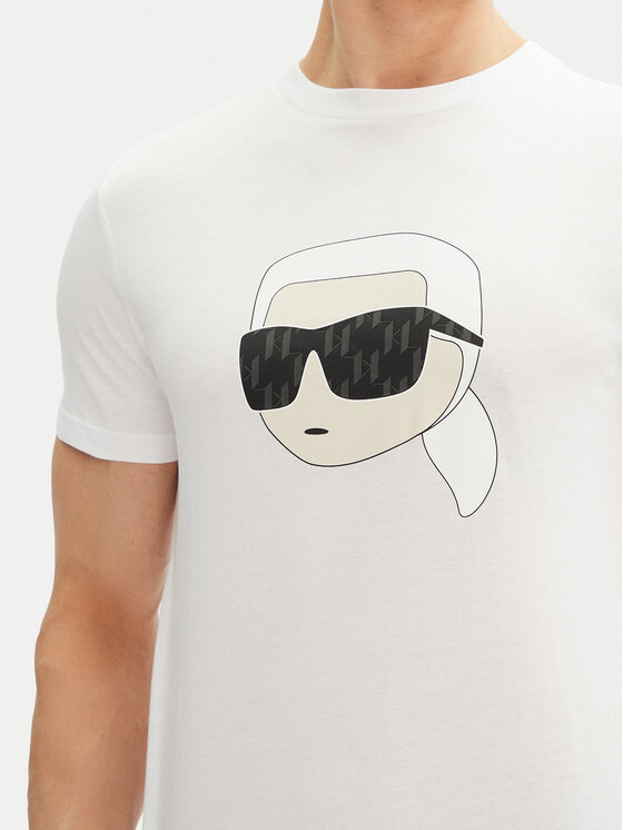 KARL LAGERFELD KARL LAGERFELD Póló 755073 552251 Fehér Regular Fit