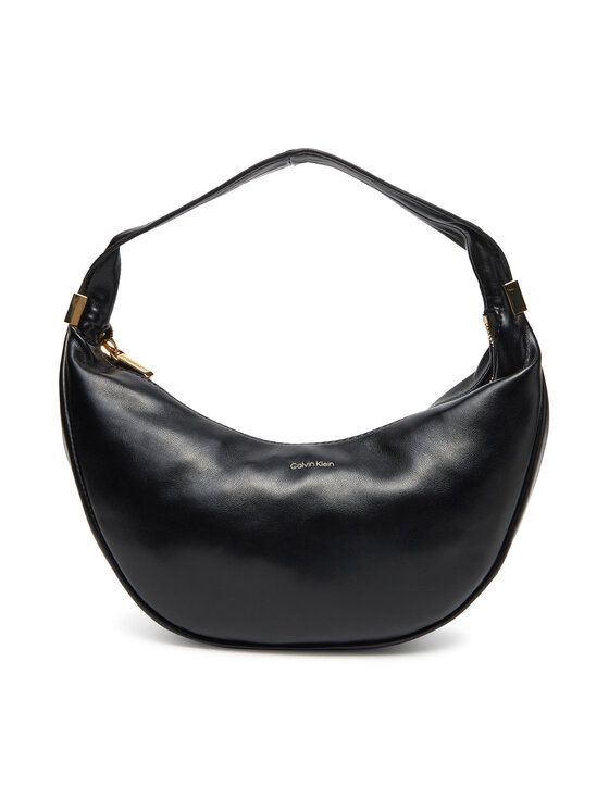 Calvin Klein Torebka Calvin Klein Pinched Soft Crescent Sm LV04F3010G Czarny