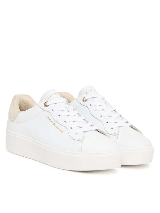 Tommy Hilfiger Sneakers Tommy Hilfiger Chic Platform Cupsole Sneaker FW0FW09021 Alb