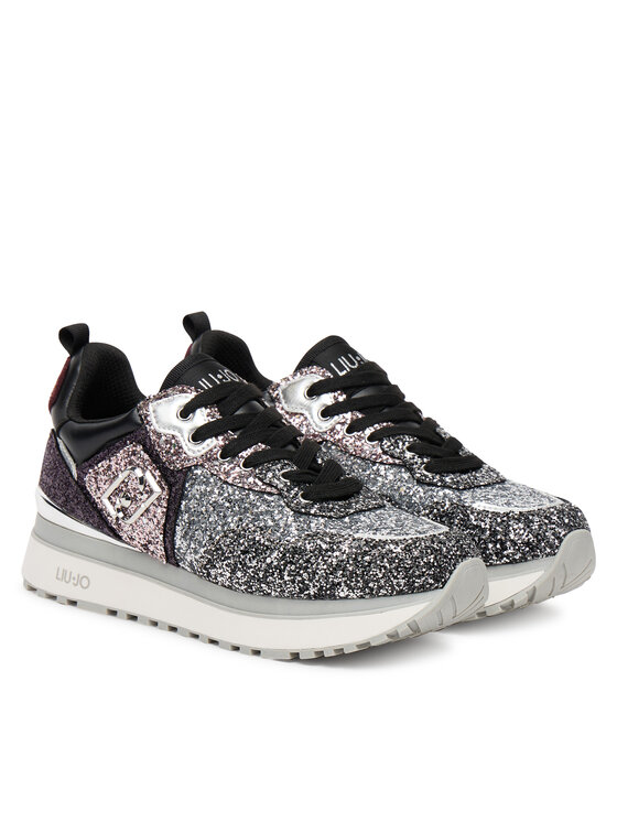 Liu Jo Снікерcи Liu Jo Maxi Wonder Glitter 01 BF5009 TX007 Срібний