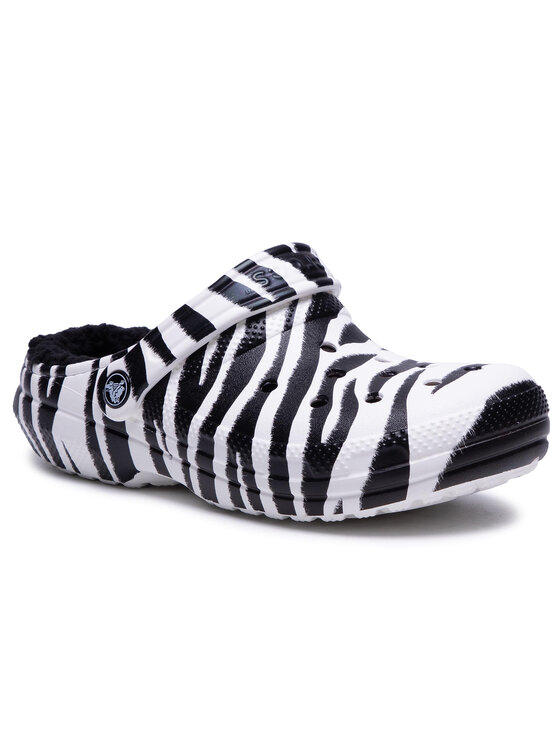 Crocs Şlapi Crocs Classic Lined Animal Print Clg 206559 Alb