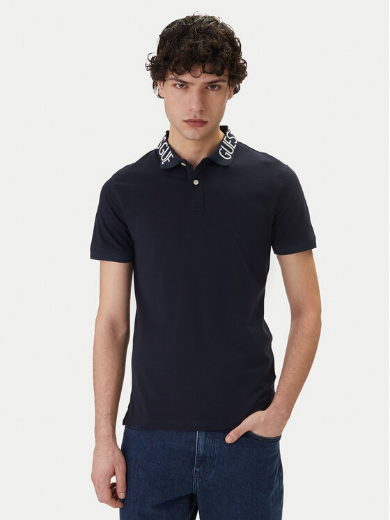 Guess Guess Polo M6GP66 K3070 Azul marino Slim Fit